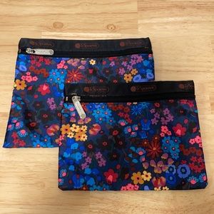 LeSportsac Floral Pouch Set of 2